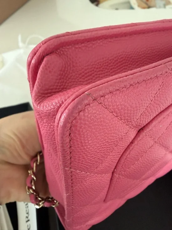 CHANEL classic wallet on chain in Caviar Gold /champagne hardware - Picture 3 of 5